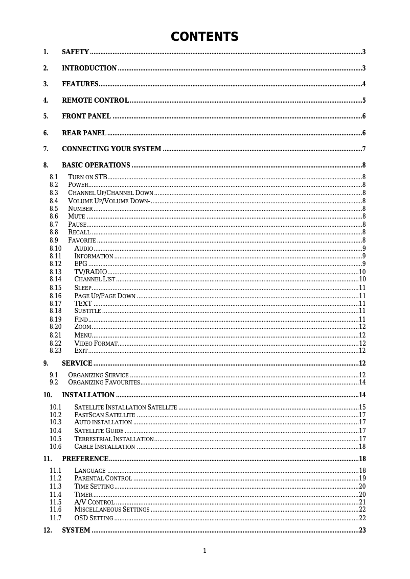 Page 1 de la notice Manuel utilisateur Amiko Mini Combo