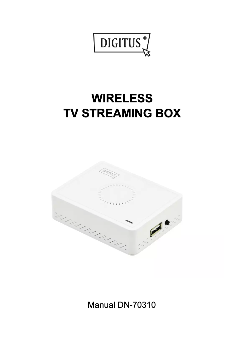 Image de la première page du manuel de l'appareil Wireless Streaming Box