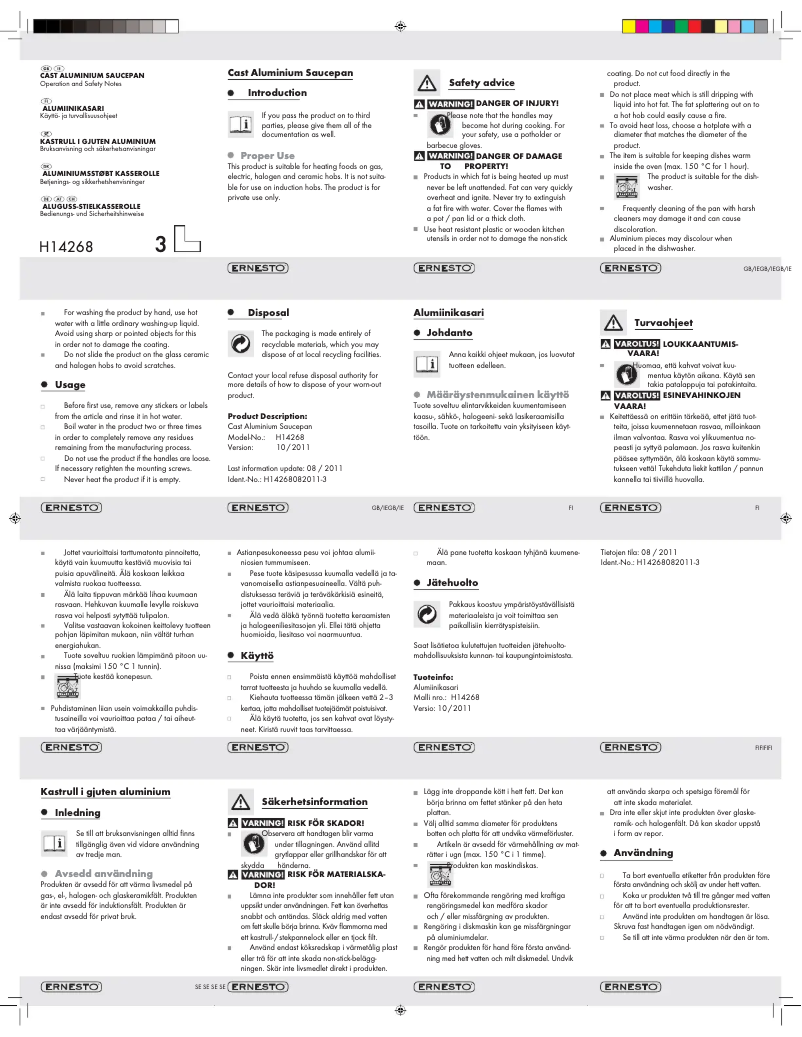 Página 1 del manual Manual de usuario Ernesto H14268