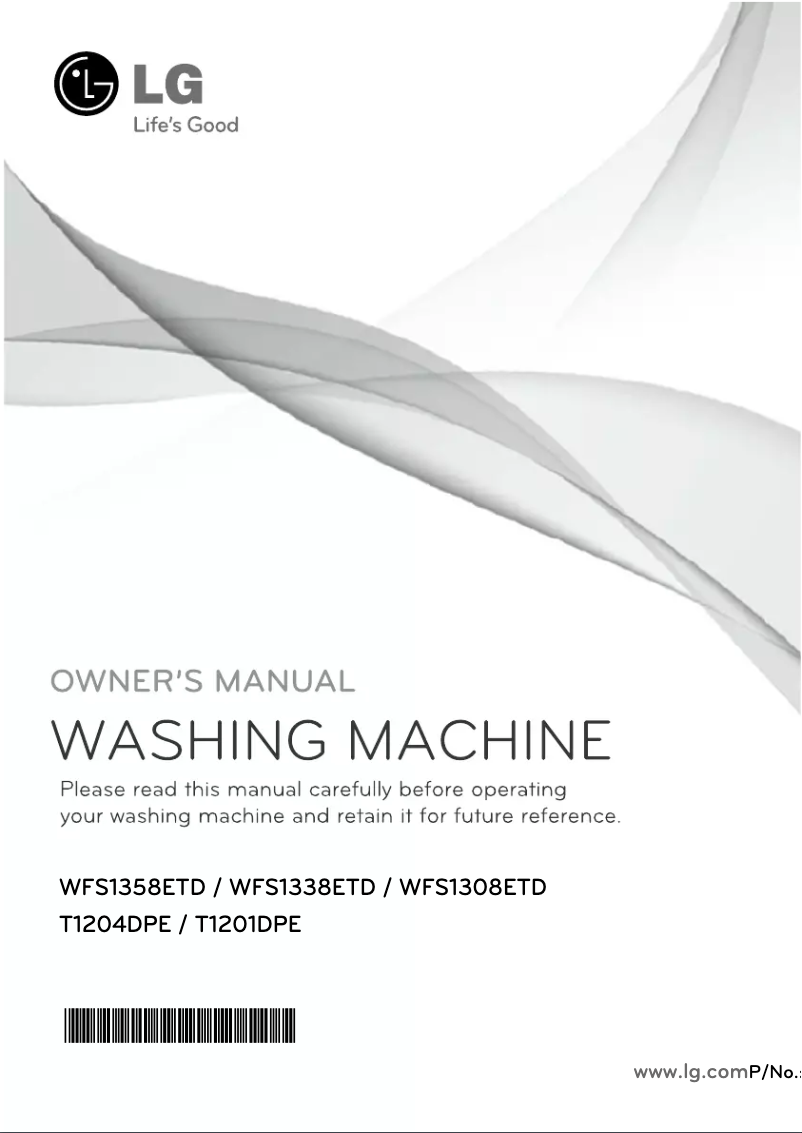 Page 1 de la notice Manuel utilisateur LG WFS1358ETD