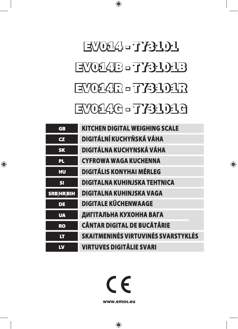 Page n°1 - Manuel utilisateur Emos TY3101B