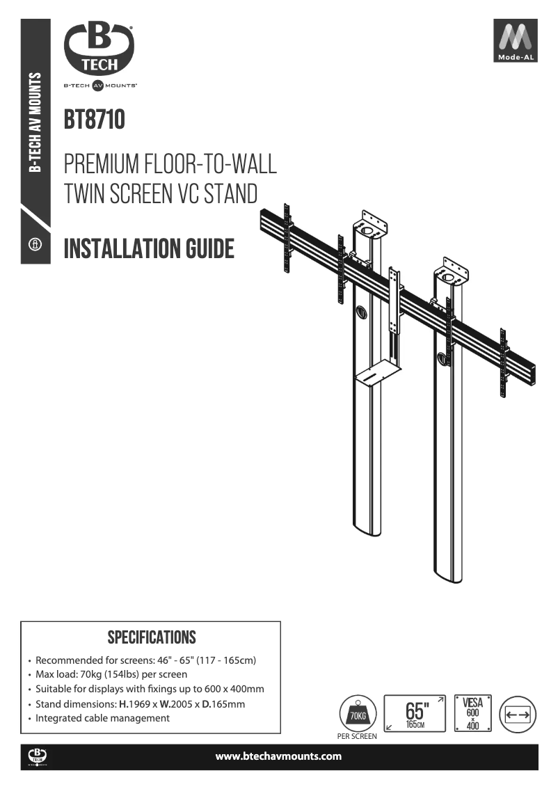 Imagen de la primera página del manual del dispositivo BT8710