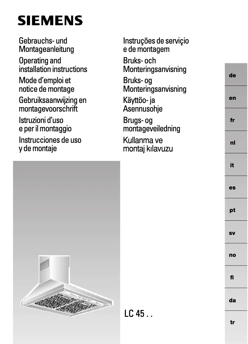 Page n°1 - Manuel utilisateur Siemens LC45620