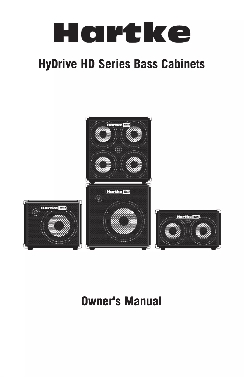 Page n°1 - Manuel utilisateur Hartke HD112