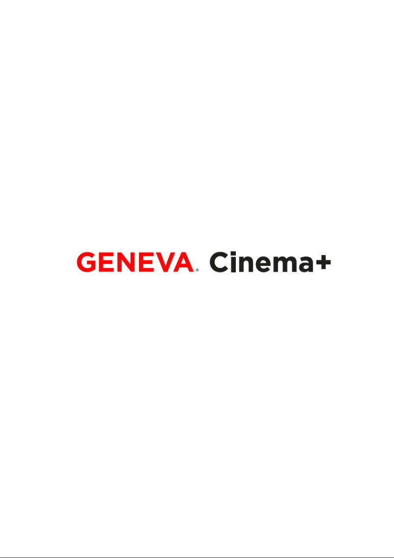 Page n°1 - Manuel utilisateur Geneva Cinema+