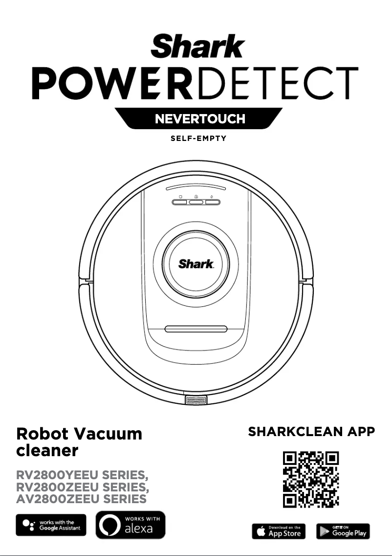 Page 1 de la notice Manuel utilisateur Shark PowerDetect RV2800ZEUK