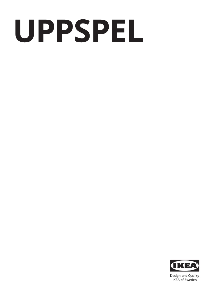Page 1 de la notice Manuel utilisateur Ikea UPPSPEL 505.432.50