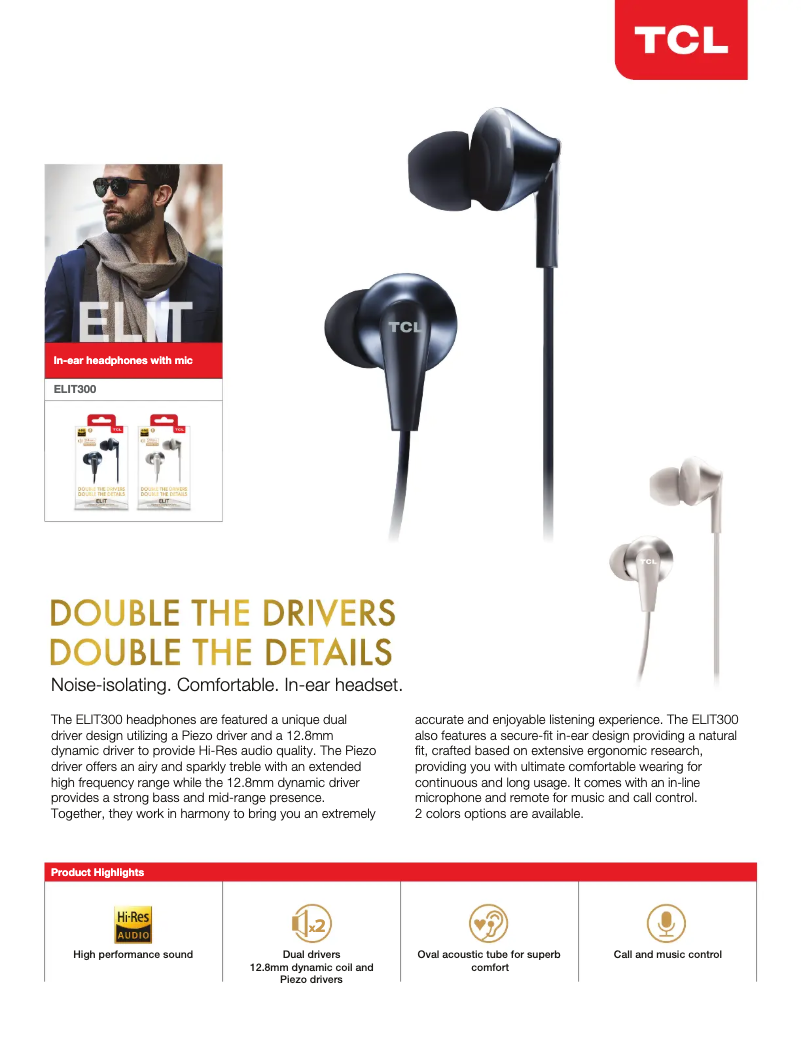 Página 1 del manual Manual de usuario TCL ELIT300