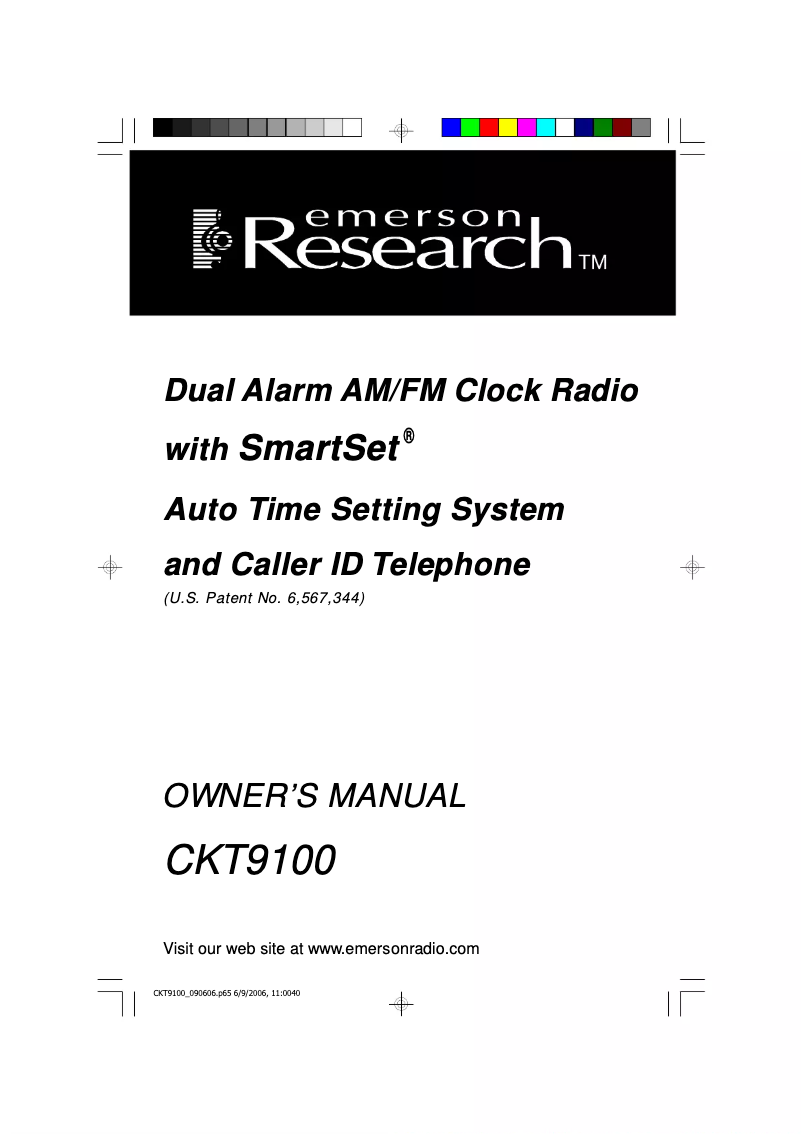 Page n°1 - Manuel utilisateur Emerson CKT9100