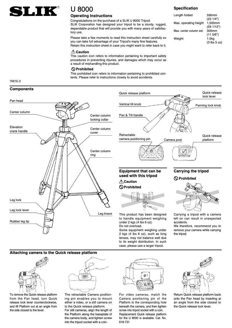 Image de la première page du manuel de l'appareil U8000