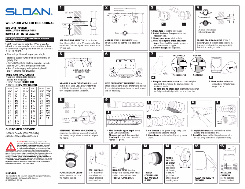 Página 1 del manual Manual de usuario Sloan WES-1000