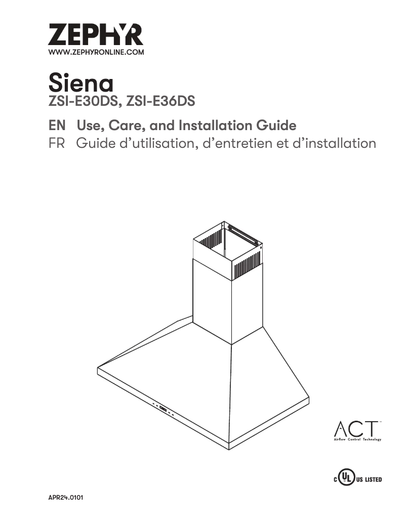 Page n°1 - Manuel utilisateur Zephyr ZSI-E36DS