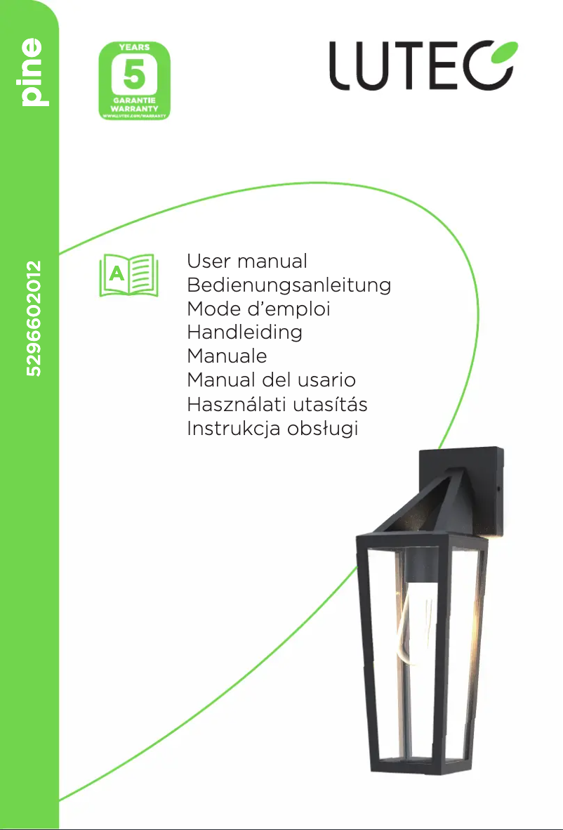 Página 1 del manual Manual de usuario Lutec Pine