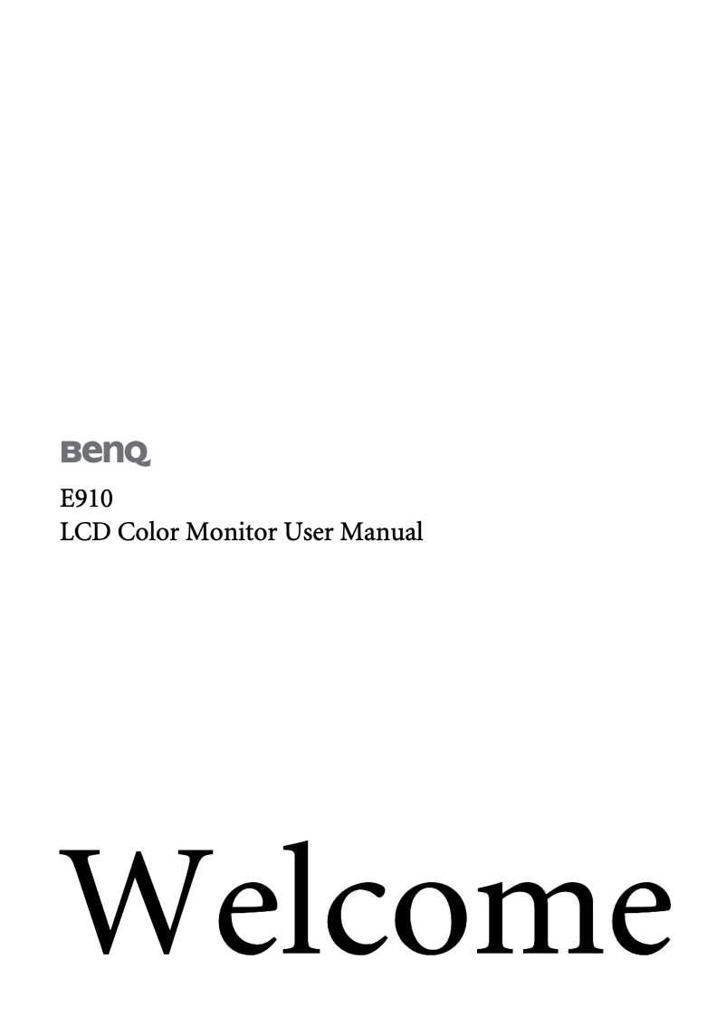 Image de la première page du manuel de l'appareil E910