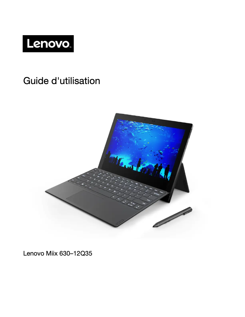 Image de la première page du manuel de l'appareil Miix 630-12Q35