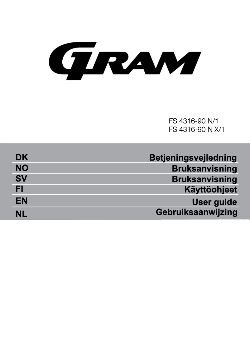 Page 1 de la notice Manuel utilisateur Gram FS 4316-90 N X/1