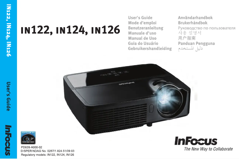 Page 1 de la notice Manuel utilisateur InFocus IN124X