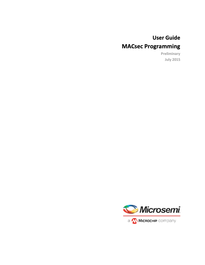 Page 1 de la notice Manuel utilisateur Microchip VSC8582