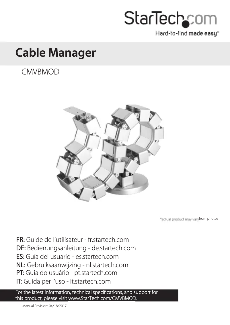 Page 1 de la notice Manuel utilisateur StarTech.com CMVBMOD