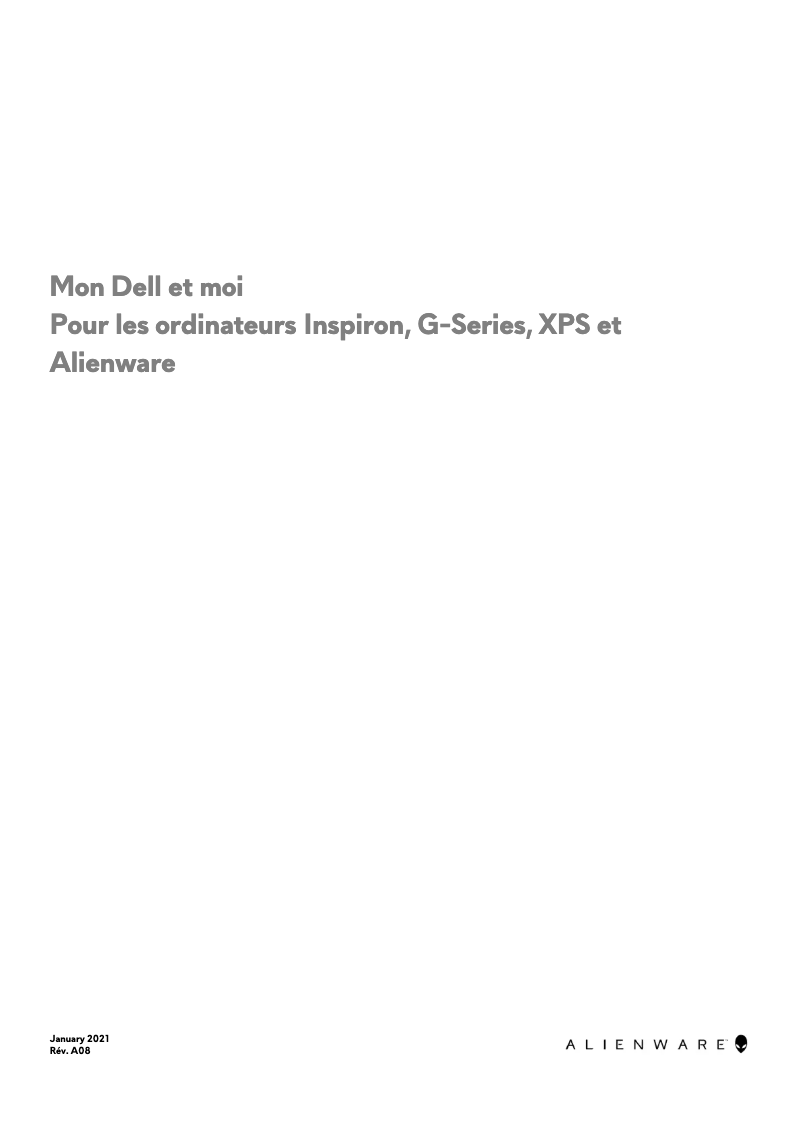 Page 1 de la notice Manuel utilisateur Alienware m15 R6