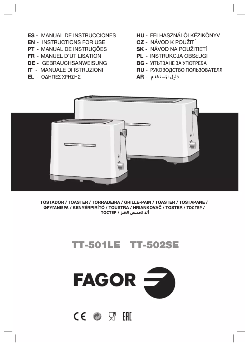 Page 1 de la notice Manuel utilisateur Fagor TT-501LE