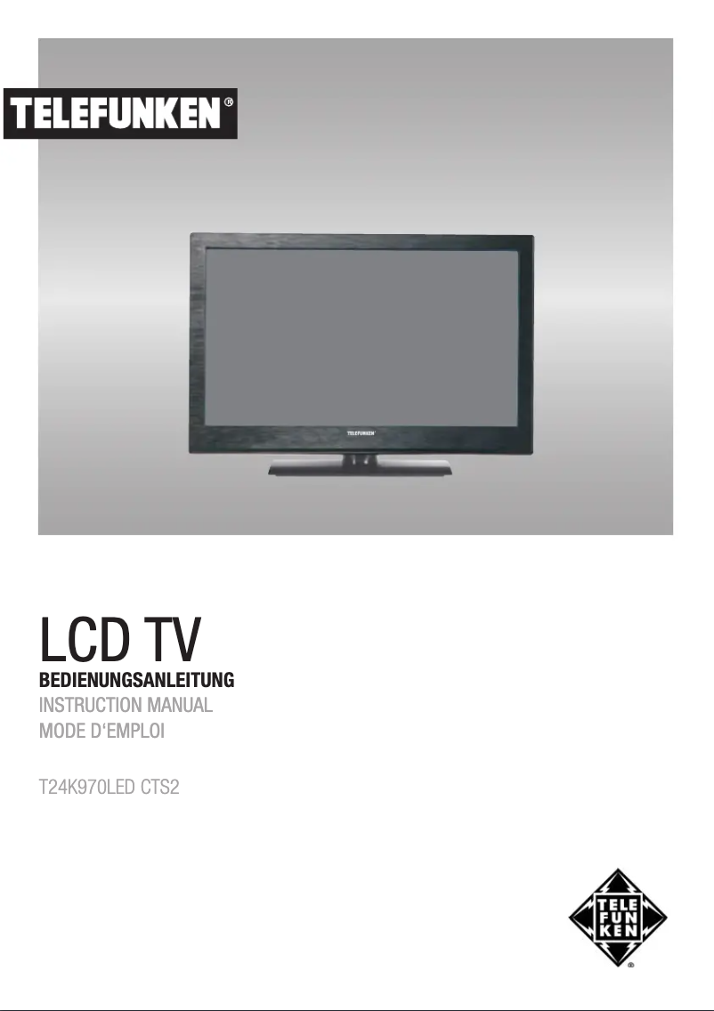 Page n°1 - Manuel utilisateur Telefunken T24K970LED CTS2