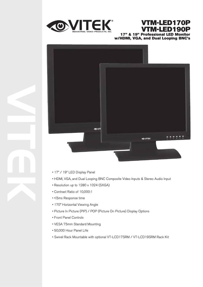 Page 1 de la notice Manuel utilisateur Vitek VTM-LED170P