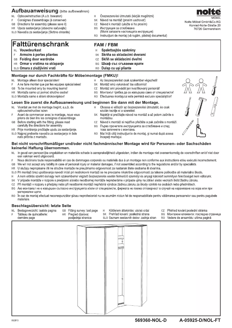 Page 1 de la notice Manuel utilisateur Nolte Horizont 7000