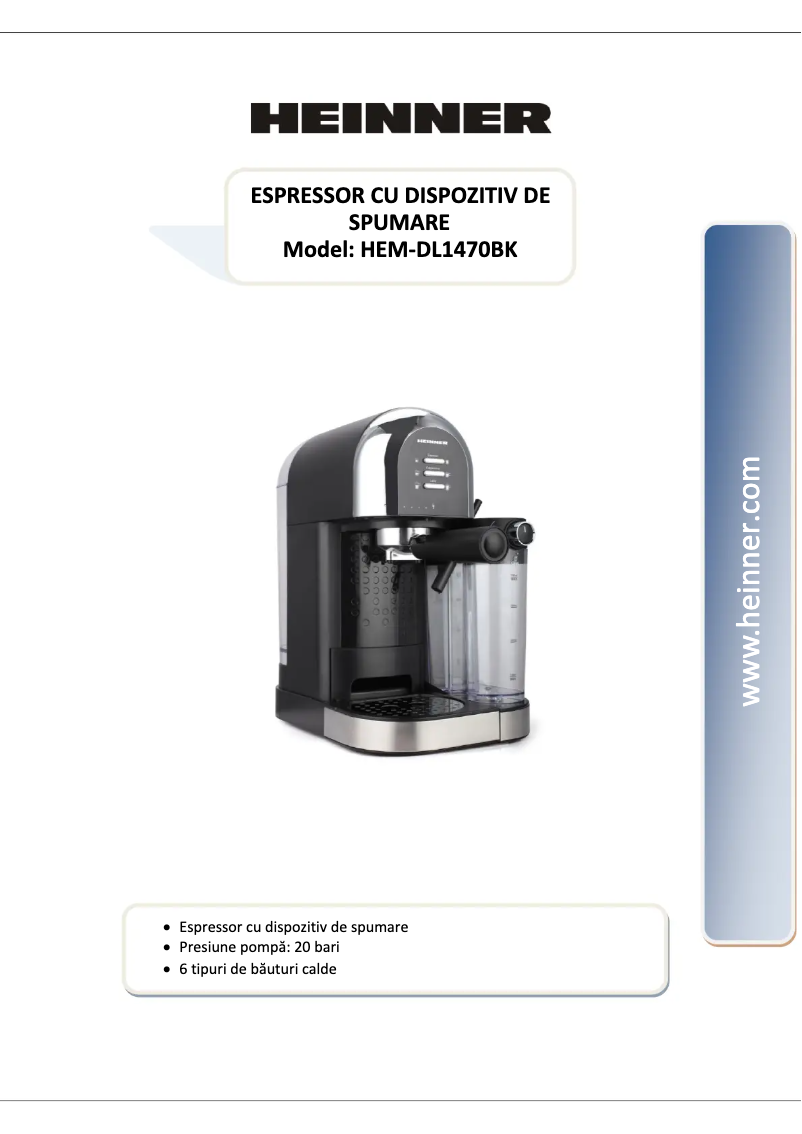 Page n°1 - Manuel utilisateur Heinner HEM-DL1470BK
