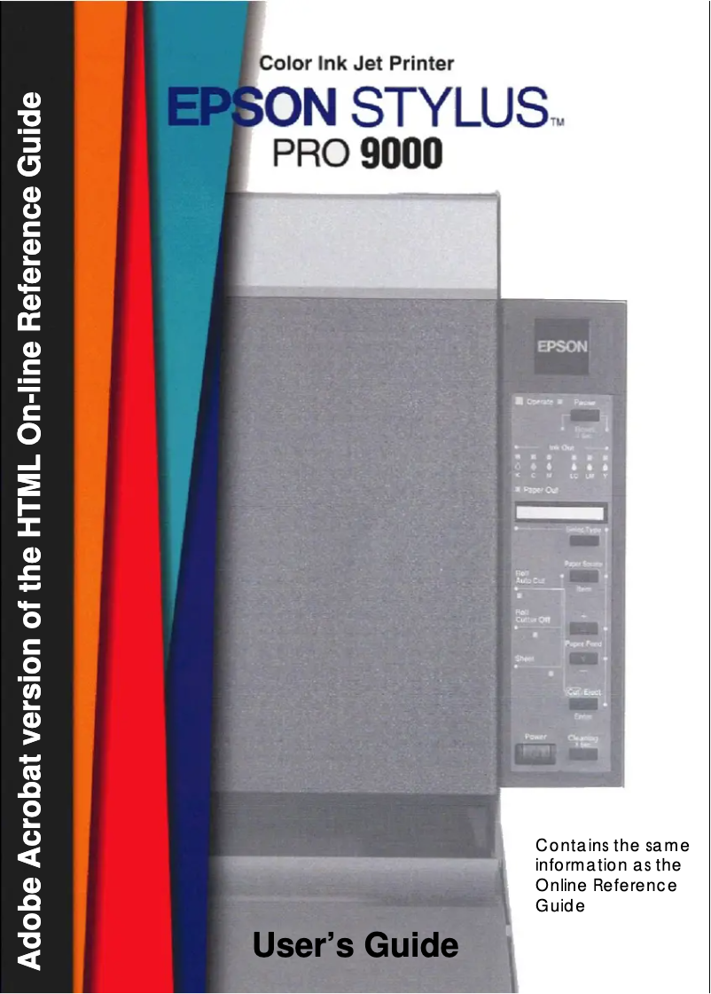 Page 1 de la notice Manuel utilisateur Epson Stylus Pro 9000
