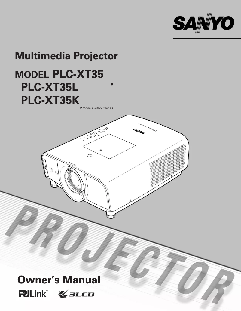 Image de la première page du manuel de l'appareil PLC-XT35K