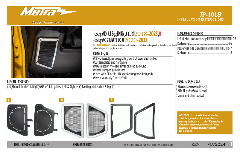 Image de la première page du manuel de l'appareil JP-1018