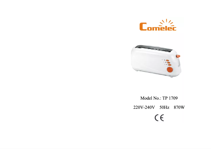 Page 1 de la notice Manuel utilisateur Comelec TP 1709