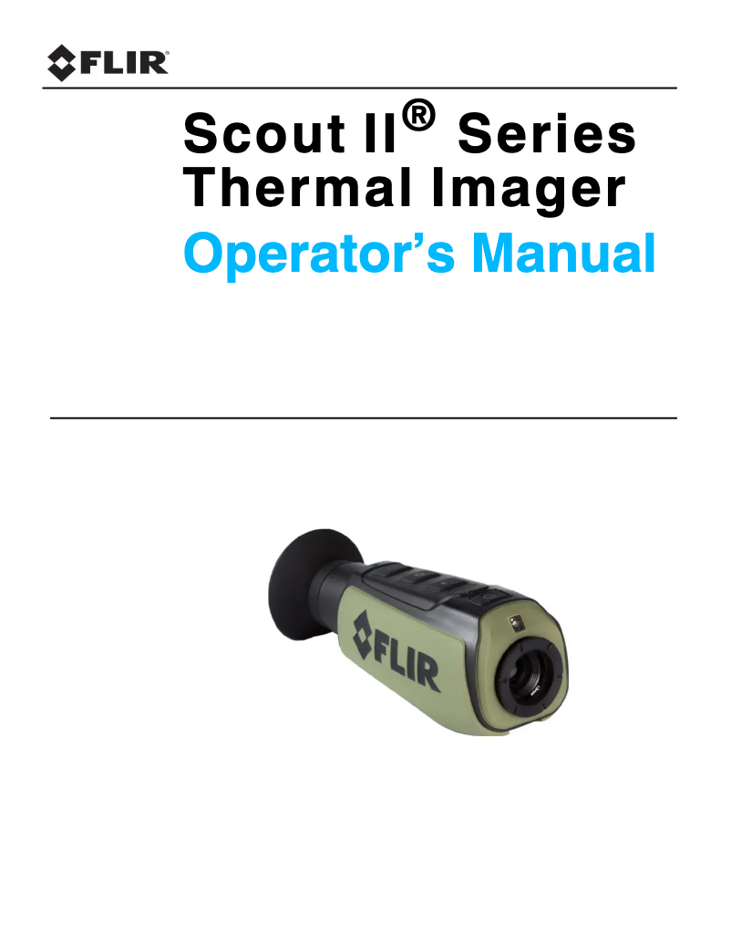Image de la première page du manuel de l'appareil Scout III-320
