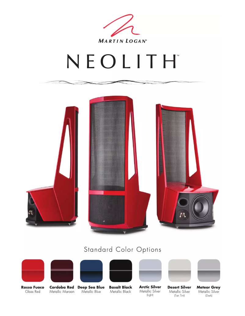 Page n°1 - Brochure Martin Logan Neolith