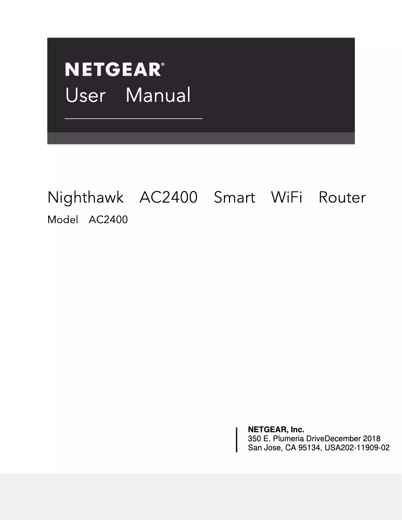 Page 1 de la notice Manuel utilisateur Netgear Nighthawk AC2400