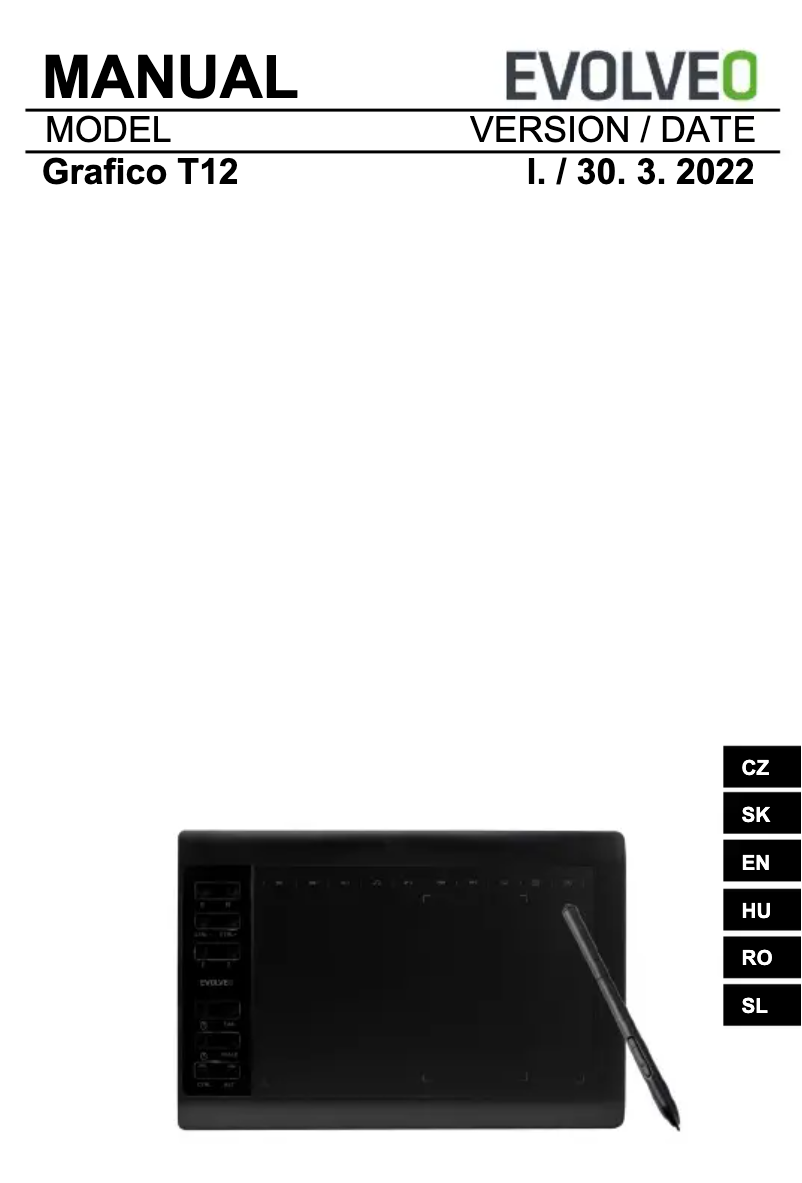 Image de la première page du manuel de l'appareil Grafico T12