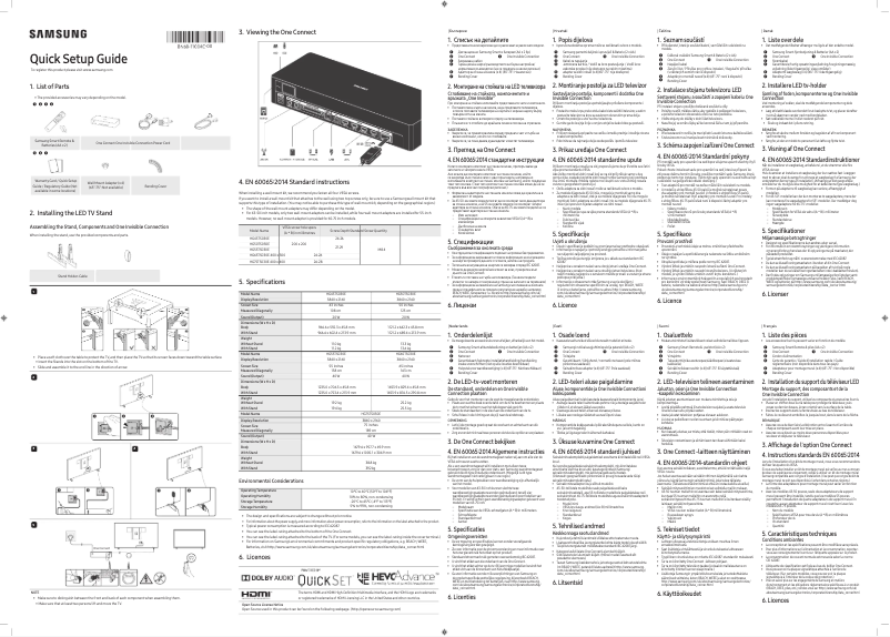 Image de la première page du manuel de l'appareil HG43TS030EA