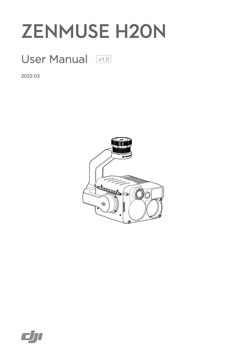 Página 1 del manual Manual de usuario DJI Zenmuse H20N