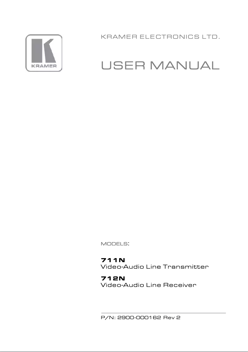 Page n°1 - Manuel utilisateur Kramer 711N