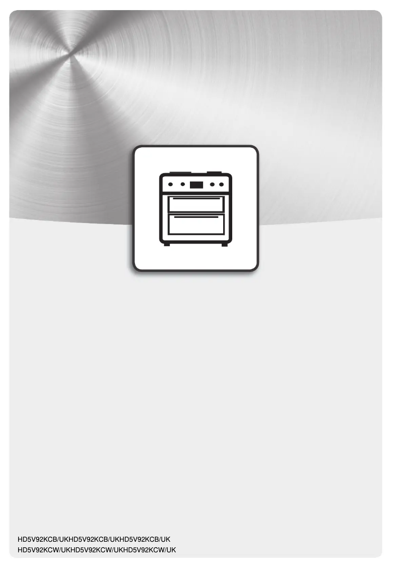 Page 1 of the manual Instructions / Assembly Hotpoint HD5V92KCB/UK