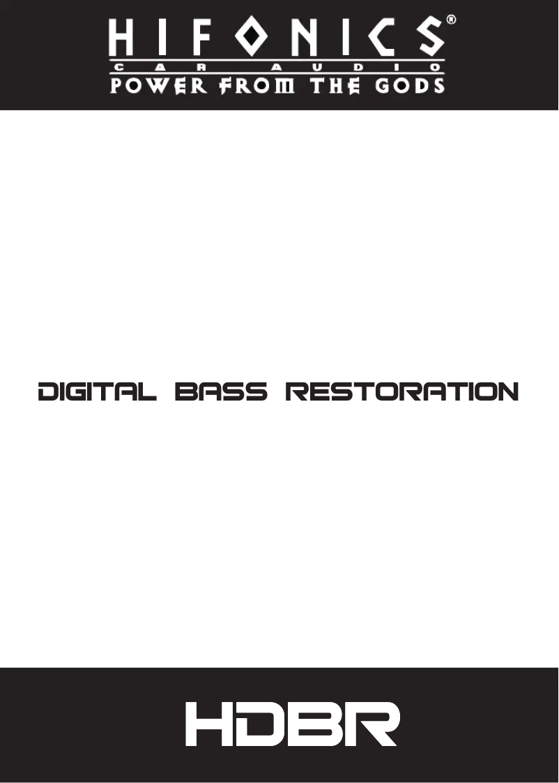 Page 1 de la notice Manuel utilisateur Hifonics HDBR