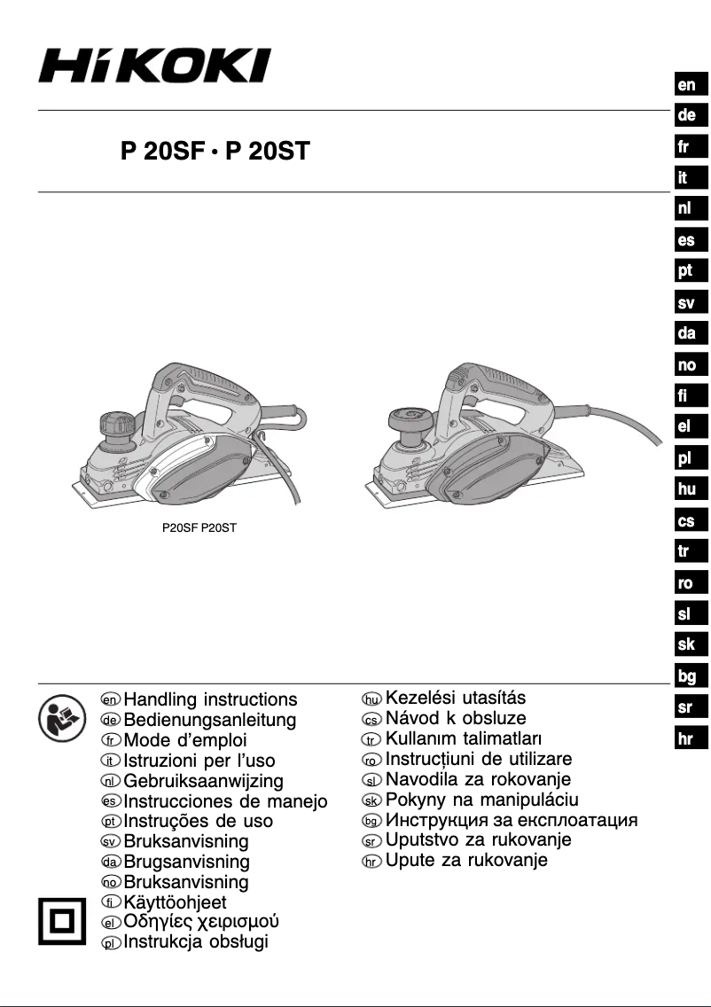 Page 1 de la notice Manuel utilisateur Hitachi P 20SF