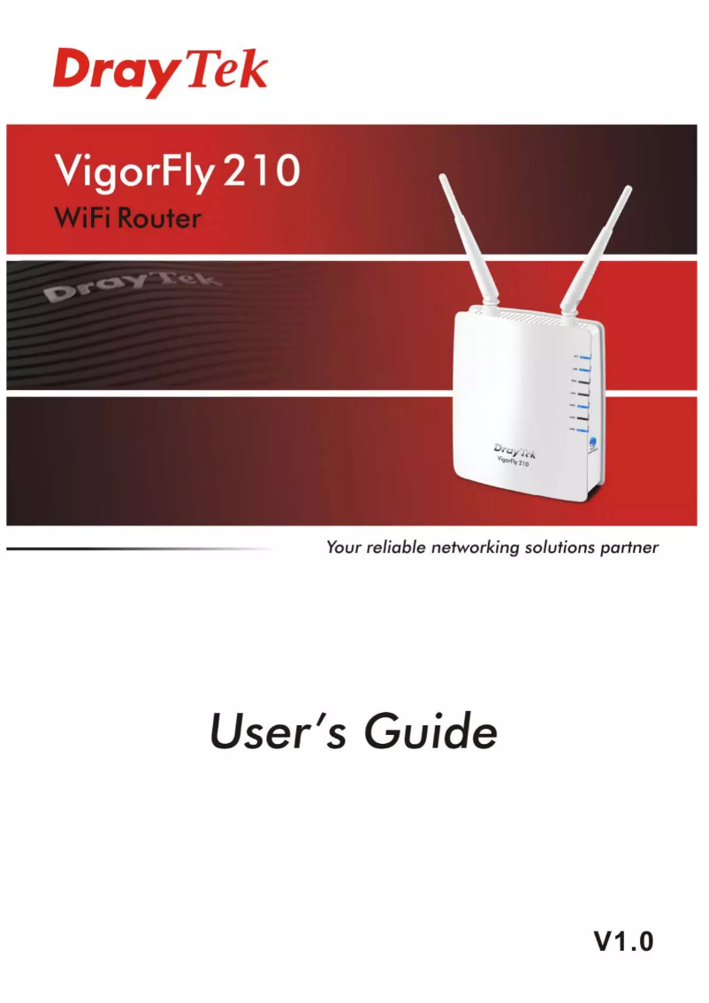 Page n°1 - Manuel utilisateur Draytek VigorFly 210