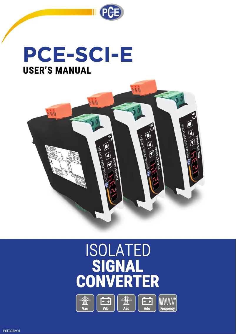 Page n°1 - Manuel utilisateur PCE Instruments PCE-SCI-E