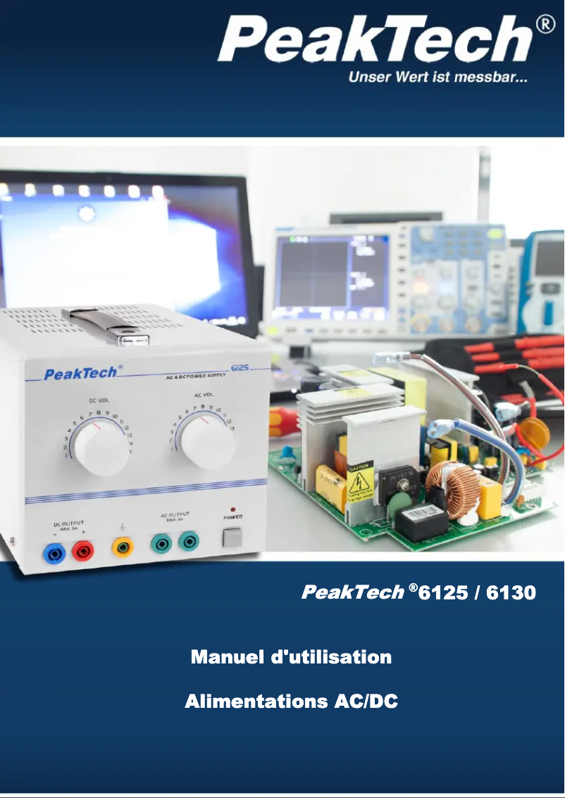 Page n°1 - Manuel utilisateur PeakTech 6130