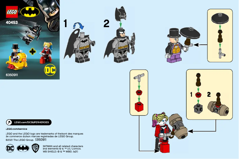 Page 1 de la notice Manuel utilisateur Lego DC Super Heroes 40453