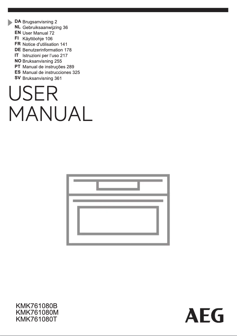 Imagen de la primera página del manual del dispositivo KMK761080B