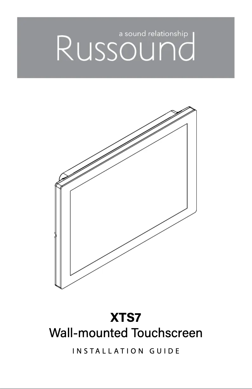 Page n°1 - Manuel utilisateur Russound XTS7