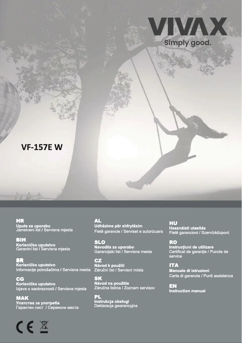 Page 1 de la notice Manuel utilisateur Vivax VF-157